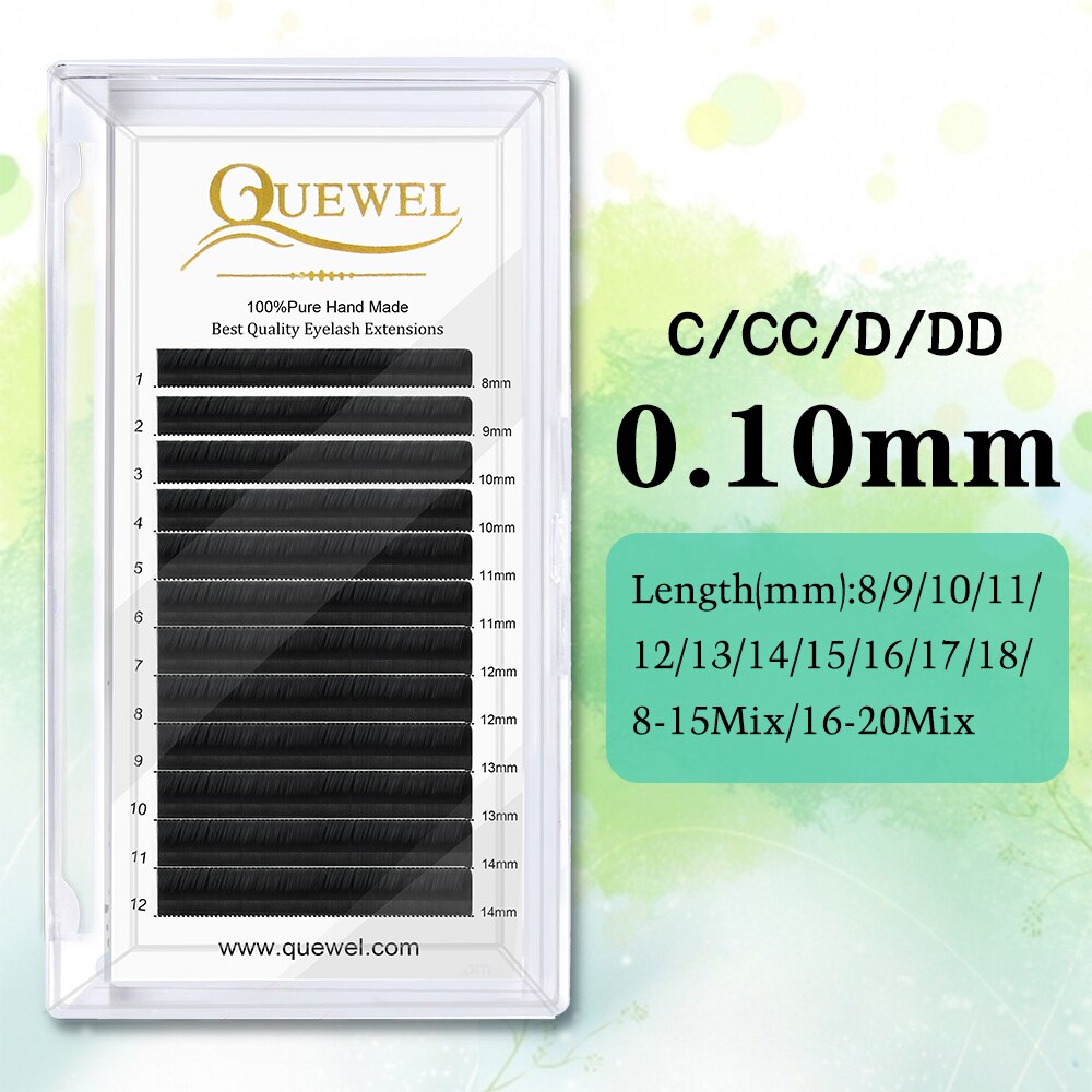 Quewel 0.10mm ¥ Ӵ Ȯ 8-18mm ũ Cilios Ŭ..